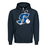 Navy stockton ports baseball Zipper Hoodie - linhVisuals