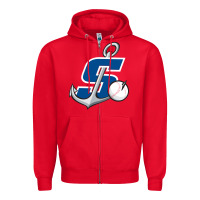 Red stockton ports baseball Zipper Hoodie - linhVisuals
