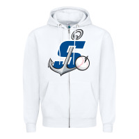 White stockton ports baseball Zipper Hoodie - linhVisuals