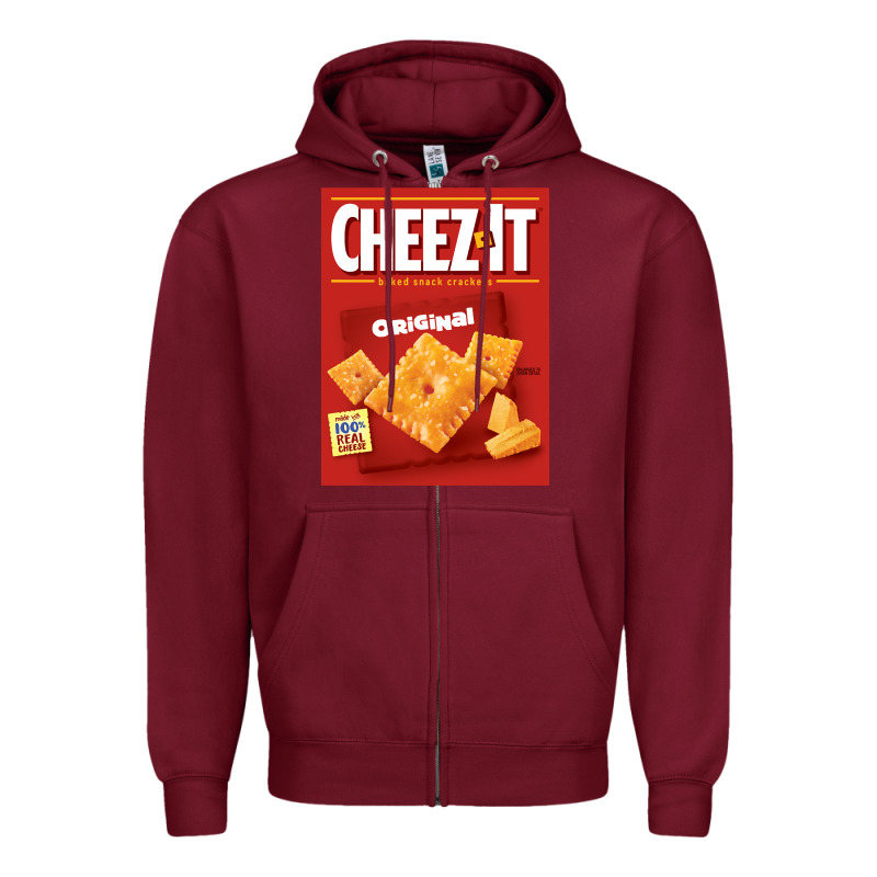 Cheez It Original Box Front Sweatshirt Zipper Hoodie by linhVisuals | Teevron