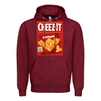 Burgundy cheez it original box front sweatshirt Zipper Hoodie - linhVisuals