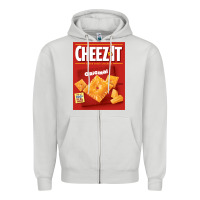 Dove Grey cheez it original box front sweatshirt Zipper Hoodie - linhVisuals