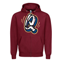 Burgundy rancho cucamonga quakes Zipper Hoodie - linhVisuals
