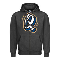 Charcoal Heather rancho cucamonga quakes Zipper Hoodie - linhVisuals