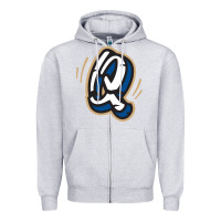 Heather Grey rancho cucamonga quakes Zipper Hoodie - linhVisuals