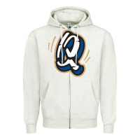 Oatmeal Heather rancho cucamonga quakes Zipper Hoodie - linhVisuals