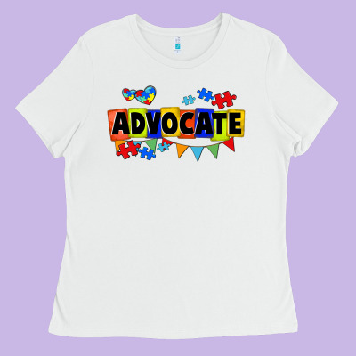 Advocate Autism Ladies Tee Designed By Fadigitalartstudio