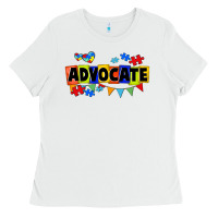 White Advocate Autism Ladies Tee - FaDigitalArtStudio