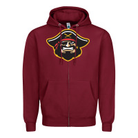 Burgundy bradenton marauders Zipper Hoodie - linhVisuals