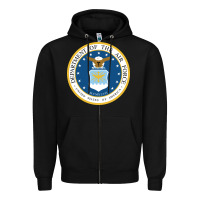 Black department of the air force Zipper Hoodie - linhVisuals