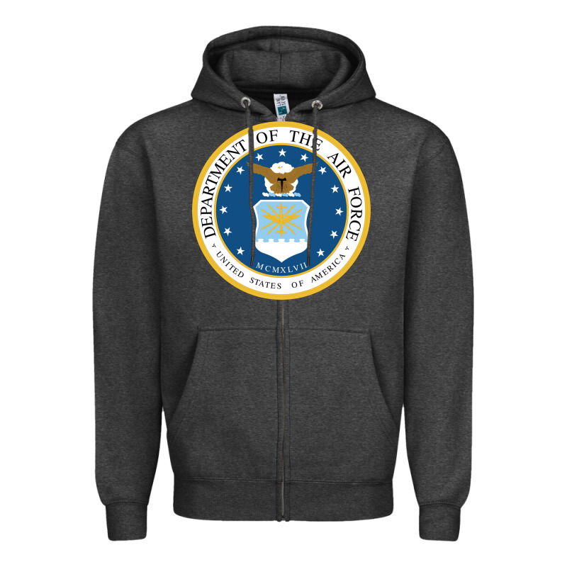 Department Of The Air Force Zipper Hoodie by linhVisuals | Teevron