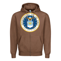 Chestnut department of the air force Zipper Hoodie - linhVisuals