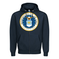 Navy department of the air force Zipper Hoodie - linhVisuals