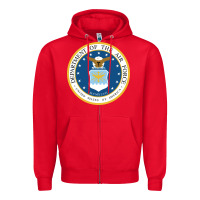 Red department of the air force Zipper Hoodie - linhVisuals