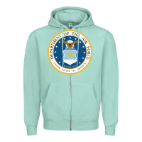 Seafoam department of the air force Zipper Hoodie - linhVisuals