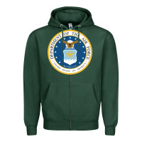 Sports Green department of the air force Zipper Hoodie - linhVisuals