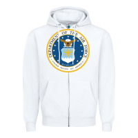 White department of the air force Zipper Hoodie - linhVisuals
