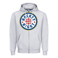 Heather Grey hockey night in canada 1 Zipper Hoodie - linhVisuals