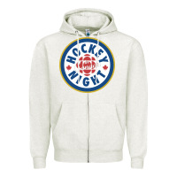 Oatmeal Heather hockey night in canada 1 Zipper Hoodie - linhVisuals
