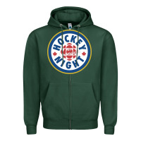 Sports Green hockey night in canada 1 Zipper Hoodie - linhVisuals