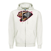 Oatmeal Heather fresno grizzlies baseball Zipper Hoodie - linhVisuals