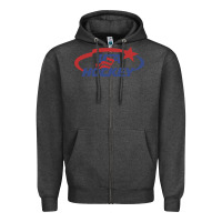 Charcoal Heather usa hockey Zipper Hoodie - linhVisuals