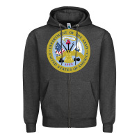 Charcoal Heather department of the army Zipper Hoodie - linhVisuals