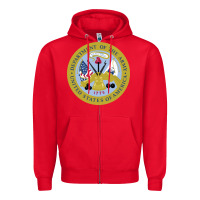 Red department of the army Zipper Hoodie - linhVisuals