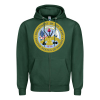 Sports Green department of the army Zipper Hoodie - linhVisuals