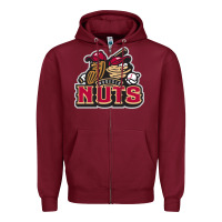 Burgundy modesto nuts baseball Zipper Hoodie - linhVisuals