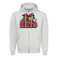 Dove Grey modesto nuts baseball Zipper Hoodie - linhVisuals