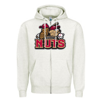 Oatmeal Heather modesto nuts baseball Zipper Hoodie - linhVisuals