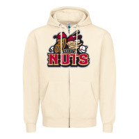 Modesto Nuts Baseball Zipper Hoodie | Teevron