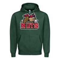 Sports Green modesto nuts baseball Zipper Hoodie - linhVisuals