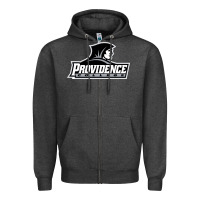 Charcoal Heather providence  friars college Zipper Hoodie - linhVisuals
