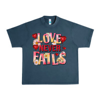 Midnight Navy Love never fails Urban Heavy Tee - FaDigitalArtStudio