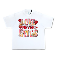 White Love never fails Urban Heavy Tee - FaDigitalArtStudio