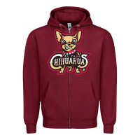 Burgundy el paso chihuahuas Zipper Hoodie - linhVisuals