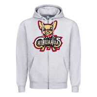 Heather Grey el paso chihuahuas Zipper Hoodie - linhVisuals