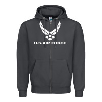 Smoke us air force Zipper Hoodie - linhVisuals