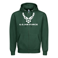 Sports Green us air force Zipper Hoodie - linhVisuals