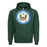 Sports Green us department of state 2 Zipper Hoodie - linhVisuals