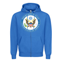 True Royal us department of state 2 Zipper Hoodie - linhVisuals