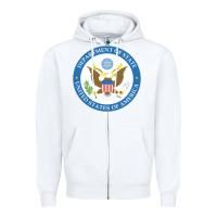 White us department of state 2 Zipper Hoodie - linhVisuals