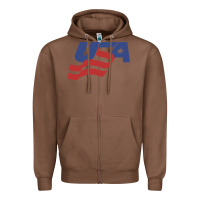 Chestnut usa hockey simple Zipper Hoodie - linhVisuals