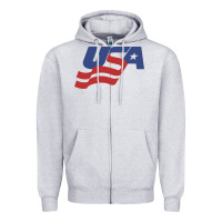 Usa Hockey Simple Zipper Hoodie | Teevron