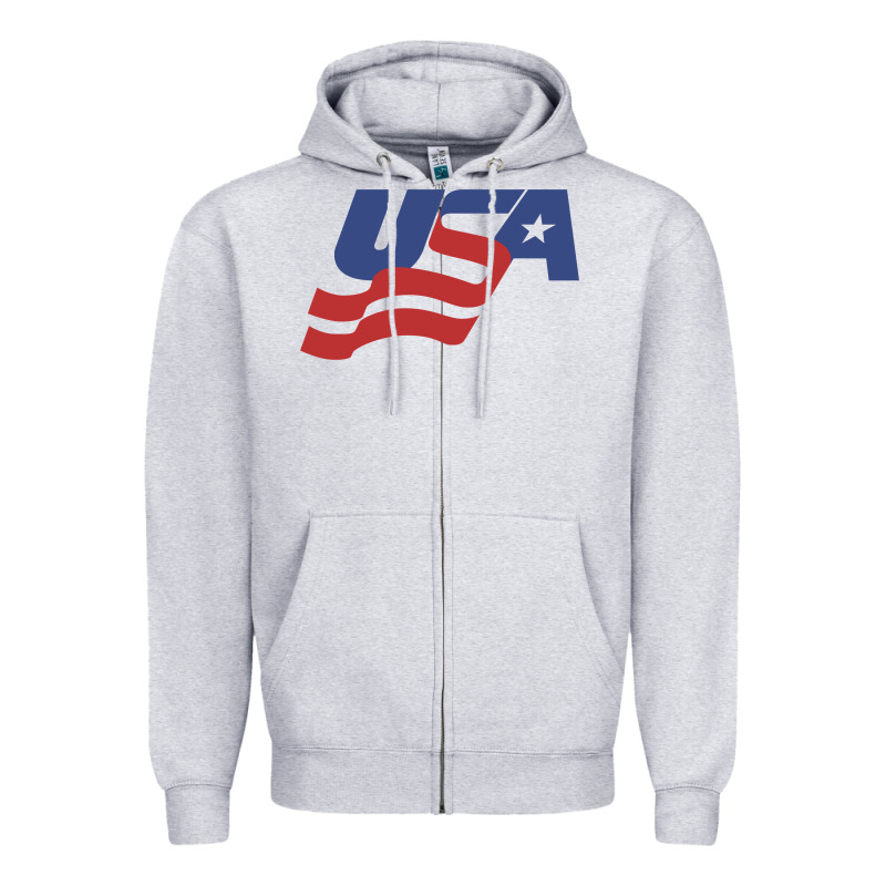 Usa Hockey Simple Zipper Hoodie by linhVisuals | Teevron