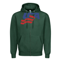 Sports Green usa hockey simple Zipper Hoodie - linhVisuals