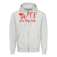 Dove Grey wine tasting friends Zipper Hoodie - linhVisuals