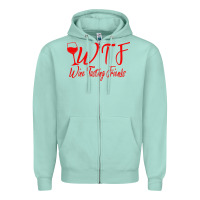 Seafoam wine tasting friends Zipper Hoodie - linhVisuals